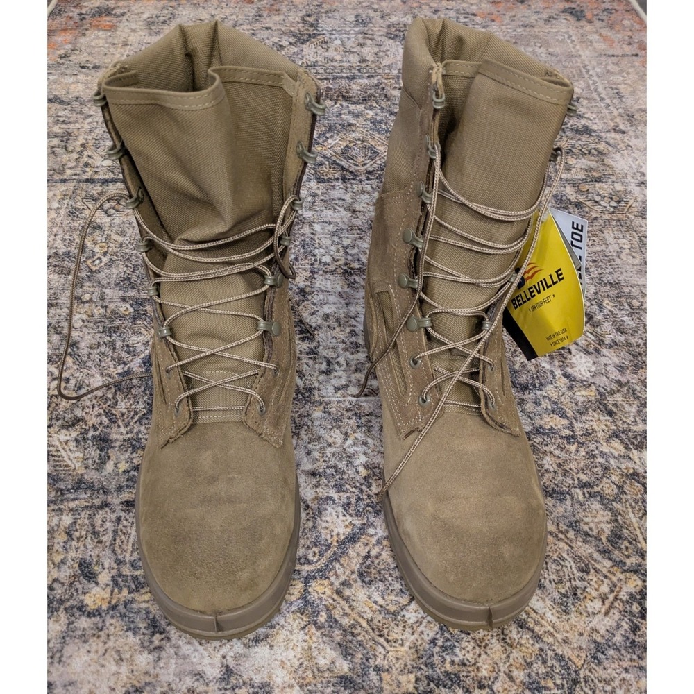 Belleville C300 ST Coyote Brown Military Boots 11.5 W Steel Toe AR 670-1 NWT USA